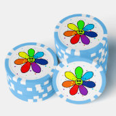 Rainbow Flower Poker Chips (Opstapeling)