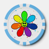 Rainbow Flower Poker Chips (Voorkant)