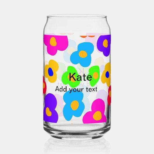 Rainbow flower pride amour ajouter nom texte lqbtq (Recto)