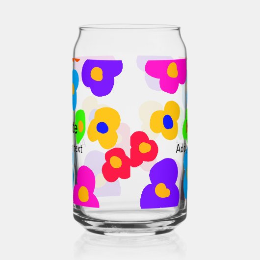 Rainbow flower pride amour ajouter nom texte lqbtq (Gauche)