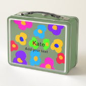 Rainbow flower pride liefde voeg naam tekst labtq (Achterkant)