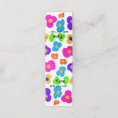 Rainbow flower pride liefde voeg naam tekst labtq  afsprakenkaart (Buitenkant ongevouwen)