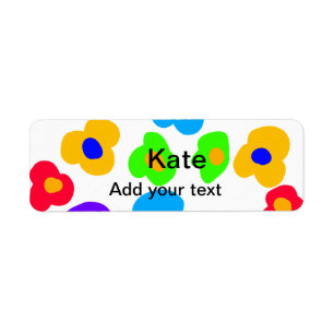 Rainbow flower pride liefde voeg naam tekst labtq  etiket