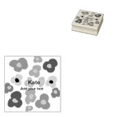 Rainbow flower pride liefde voeg naam tekst labtq  	rubberstempel (Gestempeld)