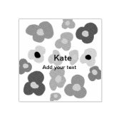 Rainbow flower pride liefde voeg naam tekst labtq  	rubberstempel (Afrduk)