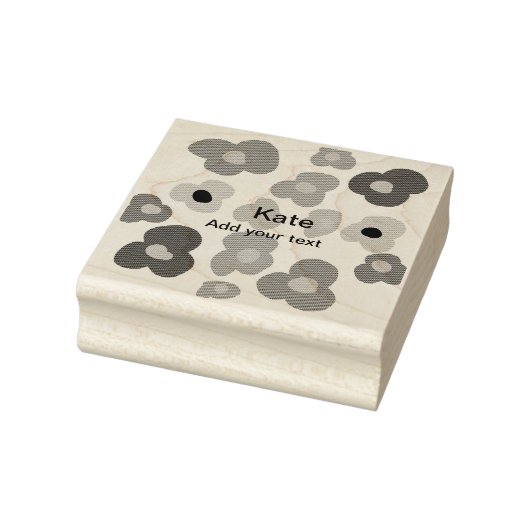 Rainbow flower pride liefde voeg naam tekst labtq  	rubberstempel (Stempel)