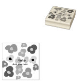 Rainbow flower pride liefde voeg naam tekst labtq  	rubberstempel (Gestempeld)