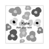 Rainbow flower pride liefde voeg naam tekst labtq  	rubberstempel (Afrduk)