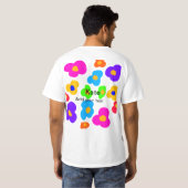 Rainbow flower pride liefde voeg naam tekst labtq  t-shirt (Achterkant volledig)