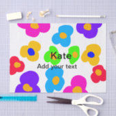 Rainbow flower pride liefde voeg naam tekst labtq tissuepapier (Craft)