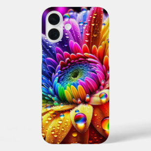 Rainbow Flower Telefoonhoes iPhone 16 Plus Hoesje