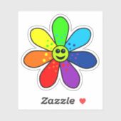 Rainbow Flower Vinyl Sticker (Vel)