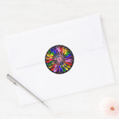 Rainbow Floweret Sticker-20 per vel Ronde Sticker (Envelop)