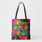 Rainbow Flowers Galore Canvas tas (Voorkant)