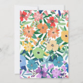 Rainbow Flowers Gay Lesbian Wedding Kaart (Achterkant)