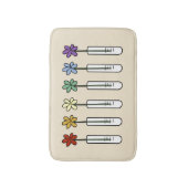 Rainbow Flowers met Science Beaker Badmat (Voorkant Verticaal)