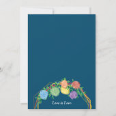 Rainbow Flowers Mrs lesbian bruiloft-uitnodiging  Kaart (Achterkant)