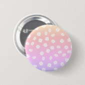 Rainbow Flowers Ronde Button 5,7 Cm (Voorkant /achterkant)