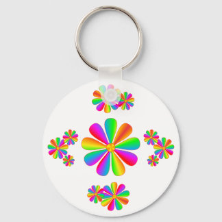 Rainbow Flowers Sleutelhanger