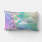 Rainbow fluffy Clouds Baby Girl Kussen (Achterkant)