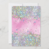 Rainbow Foil Girl 5e anniversaire Invitation (Dos)