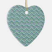 Rainbow Folie ZigZag Pattern Keramisch Ornament (Rechts)