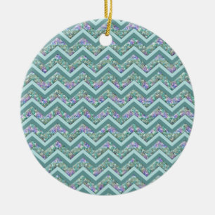 Rainbow Folie ZigZag Pattern Keramisch Ornament