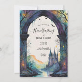 Rainbow Forest Castle Arch Pagan Handfasten Kaart (Voorkant)