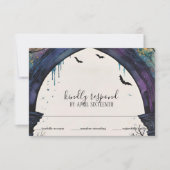 Rainbow Forest Castle Arch Pagan Handfasten RSVP Kaartje (Voorkant)