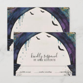 Rainbow Forest Castle Arch Pagan Handfasten RSVP Kaartje (Voorkant / Achterkant)