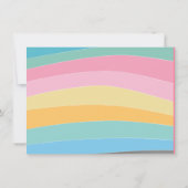 Rainbow Foto Birthday Party Kaart (Achterkant)