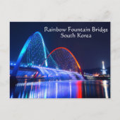 Rainbow Fountain Bridge Zuid-Korea Briefkaart (Voorkant)