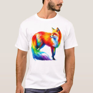 Rainbow Fox T-shirt