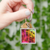 Rainbow Fractal Smoke Sleutelhanger (Hand)