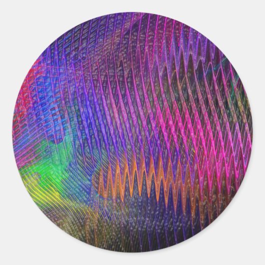 Rainbow Fractal Texture Sticker (Voorkant)
