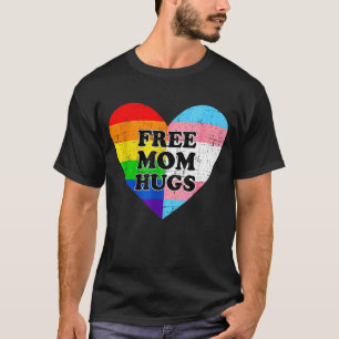 Rainbow Free Mam Hugs Transgender Flag Heart Lgbt T-shirt