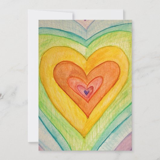 Rainbow Friendship Hearts Invitations ou invitatio (Devant)