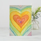 Rainbow Friendship Hearts Invitations ou invitatio (Debout devant)