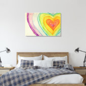 Rainbow Friendship Hearts Peintures d'art en toile (Insitu(Chambre))