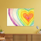 Rainbow Friendship Hearts Peintures d'art en toile (Insitu(Salon))