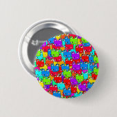 Rainbow Frogs-badge Ronde Button 5,7 Cm (Voorkant /achterkant)