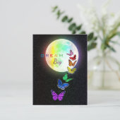Rainbow Full Moon & Rainbow Butterflies Dream Big Kaart (Staand voorkant)