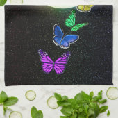 Rainbow Full Moon & Rainbow Butterflies Dream Big Theedoek (Gevouwen)