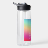 Rainbow Fun Chug, naam + 5 aangepaste teksten 25 o Waterfles (Rechts)