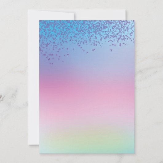 Rainbow Fun Gold Balloon Invitation (Dos)