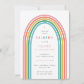 Rainbow Fun, verjaardagsfeest van het Kind Peach I Kaart (Voorkant)