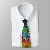 Rainbow Fun Wedding Groom Pattern Unique Stropdas (Gebonden)