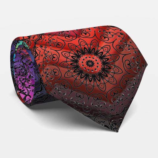 Rainbow Fun Wedding Groom Pattern Unique Stropdas (Opgerold)