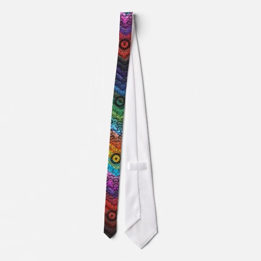 Rainbow Fun Wedding Groom Pattern Unique Stropdas (Achterkant)