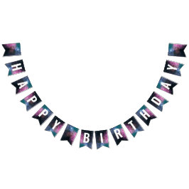 Rainbow Galaxy Birthday Vlaggetjes